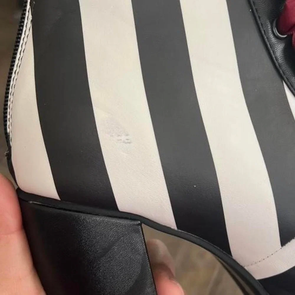 Killstar Lost Vegas striped boots US size 6 New flawed goth punk - Picture 8 of 8